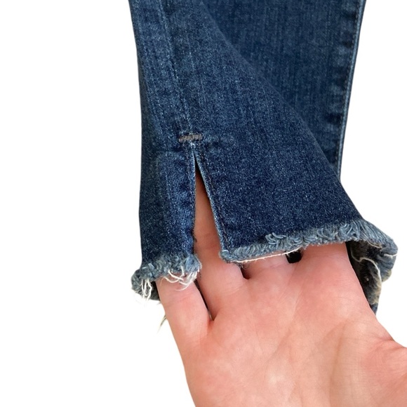 AG Adriano Goldschmied Prima Crop Cigarette Distressed Raw Hem Denim Jeans 28R - Picture 8 of 12